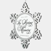 Ornement Flocon De Neige En souvenir affectueux d'ornement de la mémoire | (Vue impression)