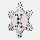 ORNEMENT FLOCON DE NEIGE EN VICHY X (Vue impression)