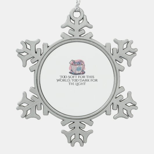 Ornement Flocon De Neige Encre de Whimsigoth - Forêts mystiques, lunes et m (Devant)