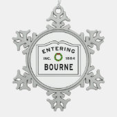 Ornement Flocon De Neige Entrée Ville Massachusetts Bourne (Devant)