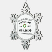 Ornement Flocon De Neige Entrée Ville Massachusetts Marblehead (Vue impression)