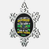 Ornement Flocon De Neige Épousez un Brésilien - Brésil Bonheur (Vue impression)