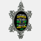 Ornement Flocon De Neige Épousez un Brésilien - Brésil Joie (Gauche)