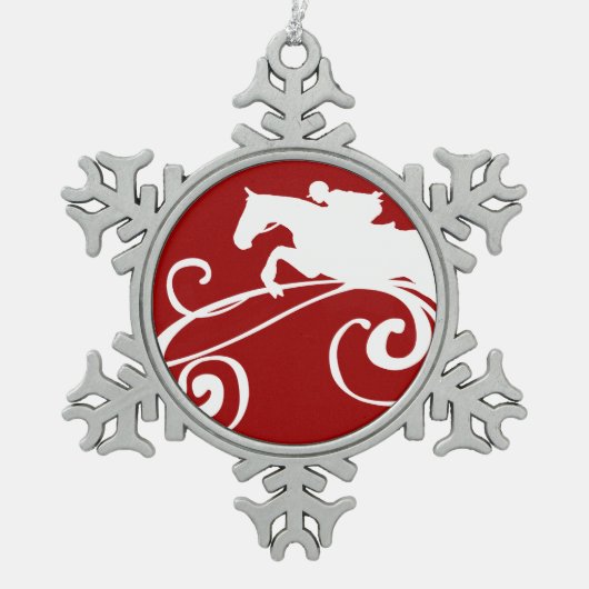 Ornement Flocon De Neige Équestre anglais (Devant)