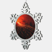 Ornement Flocon De Neige éruption volcanique (Vue impression)