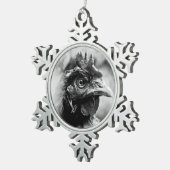Ornement Flocon De Neige esprits et poulets 2 (Vue impression)