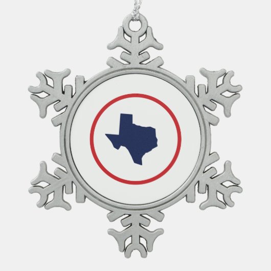 Ornement Flocon De Neige État du Texas (Devant)
