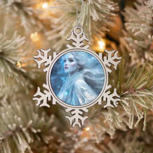 Ornement Flocon De Neige Ethereal Frozen Neige Queen Imaginaire Art (Arbre)