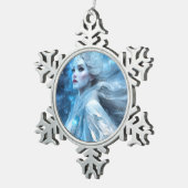 Ornement Flocon De Neige Ethereal Frozen Neige Queen Imaginaire Art (Vue impression)