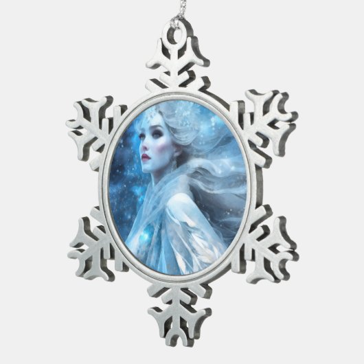 Ornement Flocon De Neige Ethereal Frozen Neige Queen Imaginaire Art (Vue impression)
