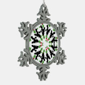 Ornement Flocon De Neige Étoile de caniche (Gauche)