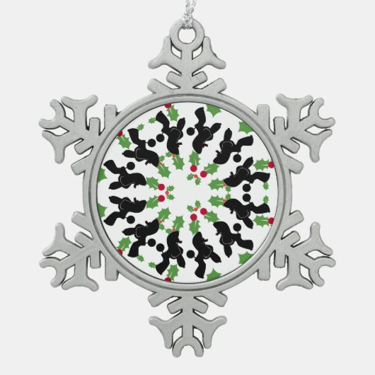 Ornement Flocon De Neige Étoile de caniche (Devant)