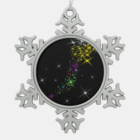 Ornement Flocon De Neige Étoile de Noël (Devant)