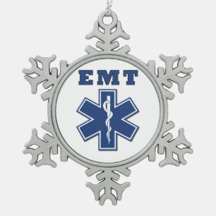 Ornement Flocon De Neige Étoile d'EMT de la vie