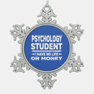 Ornement Flocon De Neige Étudiant en psychologie sans vie ni argent