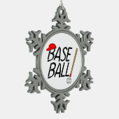 Ornement Flocon De Neige Exclamation de baseball (Gauche)