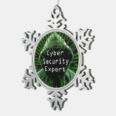 Ornement Flocon De Neige Expert en cybersécurité (Vue impression)