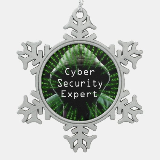 Ornement Flocon De Neige Expert en cybersécurité (Devant)