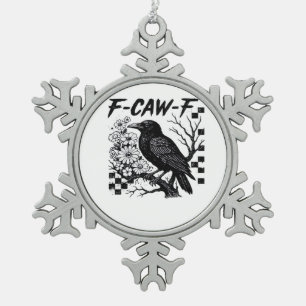 Ornement Flocon De Neige F Caw F Style Drôle Essentiel Tendance