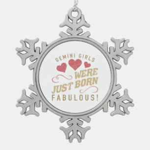 Ornement Flocon De Neige Fabuleux Gemini pour les femmes