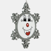 ORNEMENT FLOCON DE NEIGE FACE DE CLOWN (Gauche)