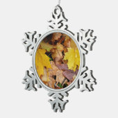 Ornement Flocon De Neige Fallen Maple Feuille Jaune Automne Nature (Vue impression)