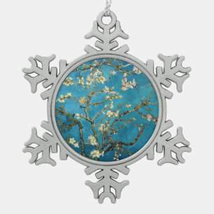 Ornement Flocon De Neige Fameuse œuvre d'art - Arbre d'amandier en fleurs.