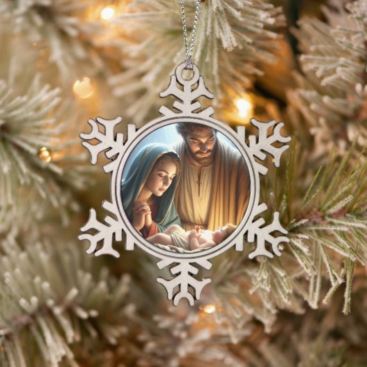 Ornement Flocon De Neige Famille de Noël (Arbre)