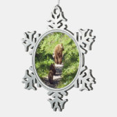 Ornement Flocon De Neige Famille d'ours Brown (Vue impression)