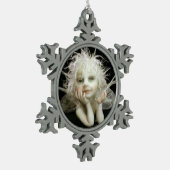 Ornement Flocon De Neige Fée argentée de bébé (Gauche)