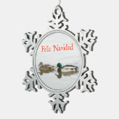 Ornement Flocon De Neige Feliz Navidad - Mallards (Vue impression)