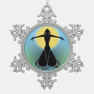 Ornement Flocon De Neige Femme en fleurs