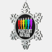 Ornement Flocon De Neige Femmes d'arc-en-ciel de nation de Pantsuit (Vue impression)