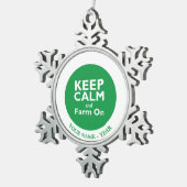 Ornement Flocon De Neige Ferme dessus (Vue impression)