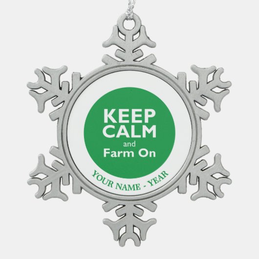 Ornement Flocon De Neige Ferme dessus (Devant)