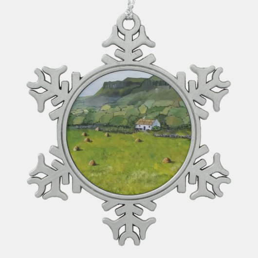 Ornement Flocon De Neige Fête de Noël de l'ornement irlandais (Devant)