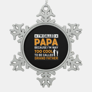 Ornement Flocon De Neige Fête des pères Je M'Appelle Papa
