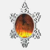 Ornement Flocon De Neige Feu forestier (Vue impression)