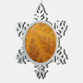 Ornement Flocon De Neige Feuille d'érable jaune Automne Abstraite Nature (Vue impression)