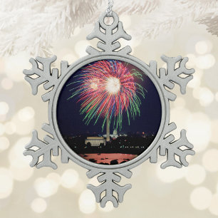 Ornement Flocon De Neige Feux d'artifice
