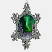 Ornement Flocon De Neige Feux nordiques en hiver (Gauche)