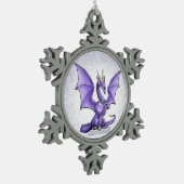 Ornement Flocon De Neige Février Birthstone Dragon - Amethyst (Gauche)