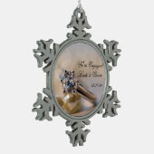 Ornement Flocon De Neige Fiançailles Diamond Ring et Pearl (Gauche)