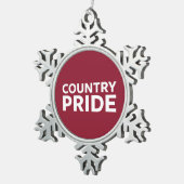 Ornement Flocon De Neige Fierté de pays (Vue impression)