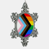 Ornement Flocon De Neige Fierté de progrès LGBTQ+ (Gauche)