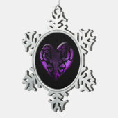 Ornement Flocon De Neige Filigree Goth Purple Heart (Vue impression)