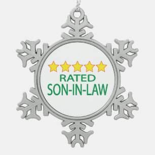 Ornement Flocon De Neige Fils-In-Law cinq étoiles