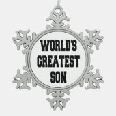 Ornement Flocon De Neige Fils le plus grand du monde (Devant)