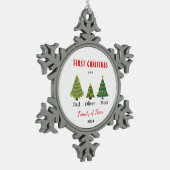 Ornement Flocon De Neige First Christmas family of three Keepsake (Gauche)