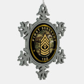 Ornement Flocon De Neige First Sergeant 1SG (Gauche)